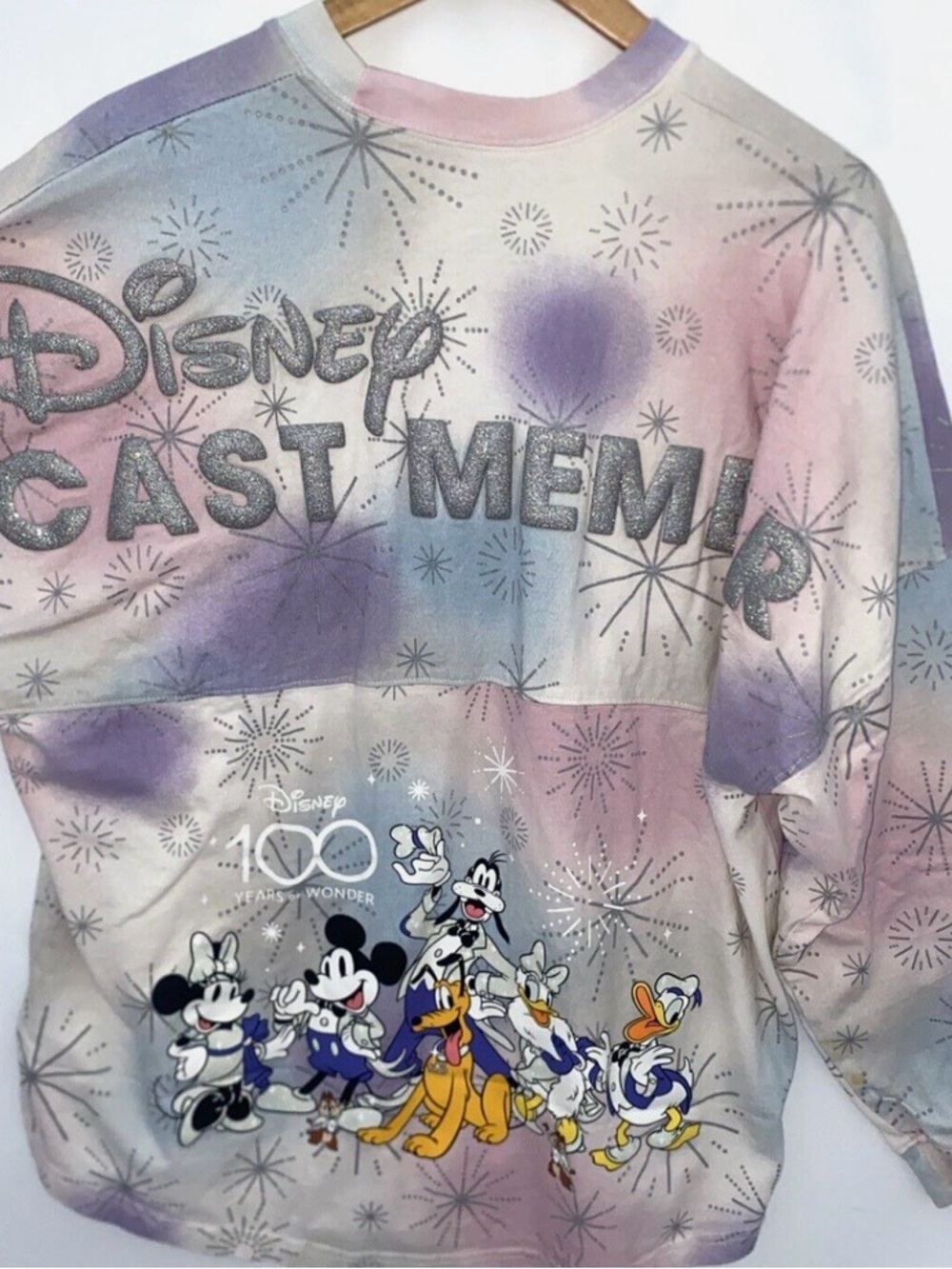 Disney Pastel Tie-Dye Spirit Pullover with Classic Characters